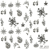 30Pcs 10 Styles Tibetan Style Alloy Pendants FIND-YW0007-06-1