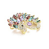 Rhinestone Hedgehog Badge LS-JEWB-E013-02G-03-3