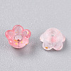 Frosted Transparent Acrylic Beads OACR-N137-72E-3
