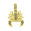 Brass Micro Pave Cubic Zirconia Pendants KK-R159-11G-02-1