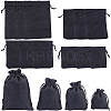 16Pcs 4 Styles Polyester Imitation Burlap Packing Pouches Drawstring Bags ABAG-BBC0001-01A-1