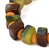 Natural Agate(Dyed & Heated) Square and Rondelle Resin Beaded Stretch Bracelets for Unisex BJEW-Q101-02B-3