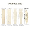 50Pcs 5 Styles Wood Blank Boards for Bookmark Making WOOD-CJ0002-25-2