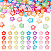100Pcs 2 Styles Two Tone Opaque Acrylic Beads SACR-TA0001-59-2