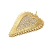 Rack Plating Brass Micro Pave Cubic Zirconia Pendants X-KK-P279-05B-G-2