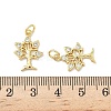 Brass & Clear Cubic Zirconia Pendants KK-G536-18G-3