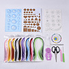 DIY Paper Quilling Strips Sets: Random Color Paper Quilling Strips DIY-S038-002-1