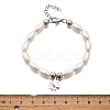 304 Stainless Steel Elephant Charm Bracelets for Women BJEW-C098-13P-5