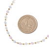 Handmade Faceted Rondelle Glass Beaded Link Chain Necklaces NJEW-JN05744-02-4