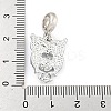 Rack Plating Alloy Enamel Owl European Dangle Charms FIND-B034-11P-02-3