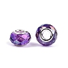 Baking Paint Transparent Glass European Beads GPDL-N004-C14mm-A05-2