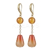 Natural Carnelian & Crackle Agate Beads Earring & Bracelets Set SJEW-JS01309-4