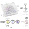 20Pcs 8 Styles Platinum Alloy Glass Pendants FIND-FS0003-78-4