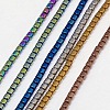 Electroplate Non-magnetic Synthetic Hematite Beads Strands G-J163-2x2mm-M-1