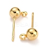 304 Stainless Steel Ball Post Stud Earring Findings LS-STAS-Z035-01G-B-2