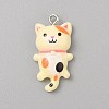 Opaque Resin Cat Pendants X1-CRES-TAC0010-07A-1