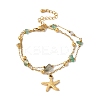 Summer Beach Nuggets Natural Agate(Dyed & Heated) Multi-Strand Bracelets BJEW-P326-07C-G-1