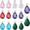 24Pcs 6 Colors Transparent Glass Charms GLAA-PH0001-28-1
