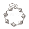 304 Stainless Steel Spiral Shell Shape Link Bracelets for Women BJEW-L706-04P-4