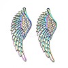 Rack Plating Rainbow Color Alloy Big Pendants PALLOY-N163-172A-2