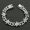 Alloy & Crystal Rhinestone Cuban Link Chain Bracelets for Men FS-WG45B08-02-1