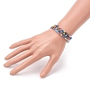 Colorful Evil Eye Lampwork Stretch Beaded Bracelets Sets BJEW-JB05931-5
