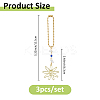 3Pcs Alloy Pendant Decorations HJEW-FH00121-2