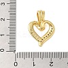 Rack Plating Brass & Clear Cubic Zirconia Pendants KK-S372-26G-3