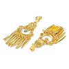 Bohemia Zinc Alloy Rhinestone & Resin Clip-on Earrings LS-EJEW-C089-03G-2