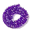 Baking Electroplate Glass Beads Strands DGLA-A039-J8mm-B05-2