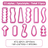 11Pcs 11 Styles PP Plastic Molds DIY-HY0002-78-2