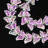 Electroplate Glass Beads Strands X-EGLA-N012-04P-3