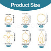 24Pcs 6 Styles Alloy Open Back Bezel Pendants FIND-TA0010-74-3