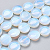 Flat Round Opalite Beads Strands G-S110-25-1