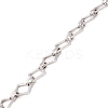 Non-Tarnish 304 Stainless Steel Rhombus & Oval Link Chains CHS-F017-04P-3