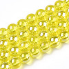 Electroplate Transparent Glass Beads Strands GLAA-T032-T8mm-AB12-1