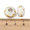 Opaque Resin Rondelle European Beads RESI-Z046-01A-3
