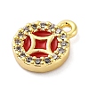 Brass Micro Pave Cubic Zirconia Pendants KK-A240-14G-2