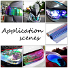 BENECREAT 2Pcs 2 Colors Iridescent Plastic Car Headlamp Sticker DIY-BC0012-20-6