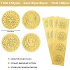 40 Sheets 4 Styles Plastic Self Adhesive Gold Foil Embossed Stickers DIY-CP0010-45-2