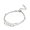 Infinity 304 Stainless Steel Double Layer Bracelets FS-WG70C3B-01-2