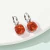 304 Stainless Steel Glass Hoop Earrings EJEW-Z089-30P-3