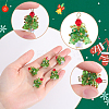 20Pcs Christmas Tree Glass Pendants FIND-SC0011-08-3