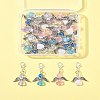 32Pcs 4 Colors Angel Transparent Acrylic with Alloy Pendant Decorations HJEW-FS00040-01-9
