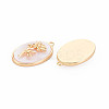 Brass Birth Floral Pendants KK-S364-287-2