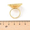 Brass Micro Pave Cubic Zirconia Adjustable Open Cuff Rings RJEW-V009-03G-5