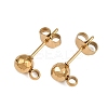 304 Stainless Steel Stud Earring Findings X-STAS-A119-06G-1