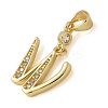 Brass Micro Pave Cubic Zirconia Pendants KK-M319-02G-W-2