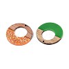Opaque Resin and Walnut Wood Pendants RESI-T060-17M-2