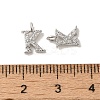 Initial Letter Brass Micro Pave Cubic Zirconia Pendants ZIRC-F008-K-3